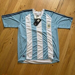 Vtg 2005-06 Argentina Home Football Soccer Adidas Jersey Shirt Kit Large NWT